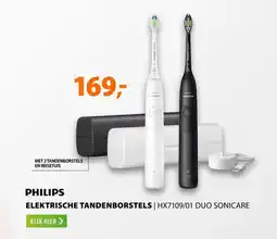 Expert Philips HX7109/01 Duo Sonicare Zwart/wit aanbieding