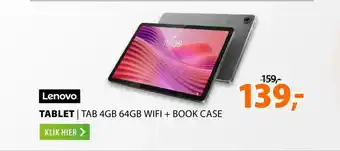 Expert Lenovo Tab 4GB 64GB Wifi + Book Case Grijs aanbieding