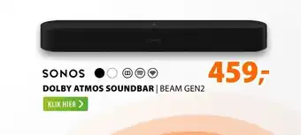 Expert Sonos BEAM Gen2 Zwart aanbieding
