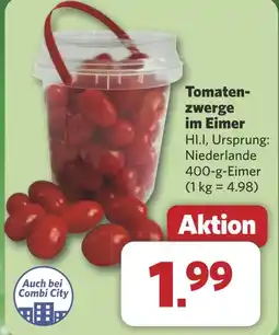 Combi Tomaten- zwerge im Eimer aanbieding