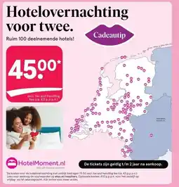 Etos Hotelovernachting voor twee. aanbieding