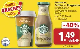 Combi Starbucks Caffè oder Frappuccino aanbieding