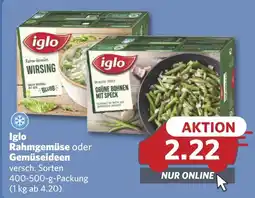 Combi Iglo Rahmgemüse oder Gemüseideen aanbieding