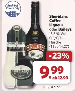 Combi Sheridans Coffee Liqueur oder Baileys aanbieding