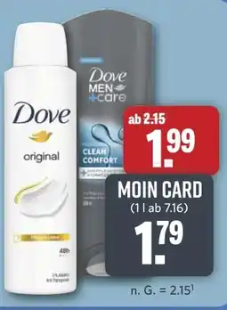 Combi Dove oder Dove Men + Care Pflege- dusche oder Deo- spray aanbieding