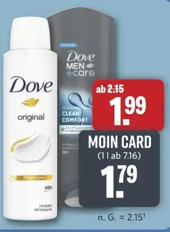 Combi Dove oder Dove Men + Care Pflege- dusche oder Deo- spray aanbieding