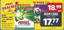 Combi Ariel Pulver*, Gel⭑ oder All-in-1 Pods* aanbieding