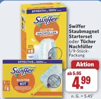 Combi Swiffer Staubmagnet Starterset oder Tücher Nachfüller aanbieding
