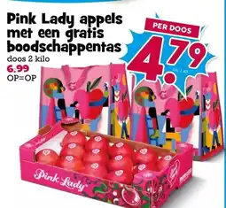 Boon`s Markt Pink Lady appels met een gratis boodschappentas aanbieding