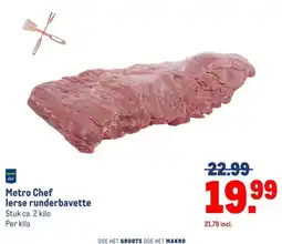Makro Metro Chef lerse runderbavette aanbieding