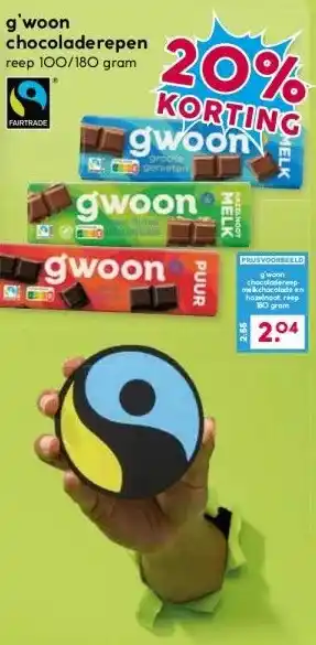 Boon`s Markt g'woon chocoladerepen aanbieding