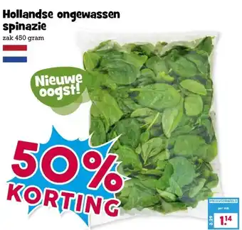 Boon`s Markt Hollandse ongewassen spinazie aanbieding
