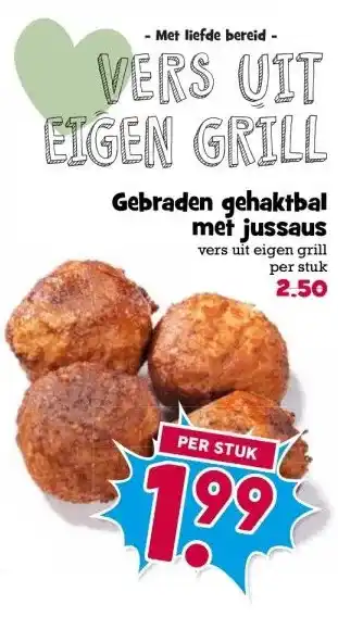 Boon`s Markt Gebraden gehaktbal met jussaus aanbieding