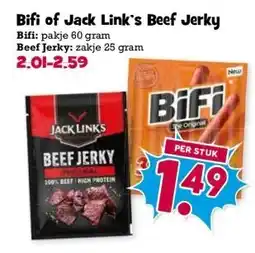 Boon`s Markt Bifi of Jack Link's Beef Jerky aanbieding
