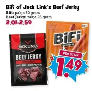 Boon`s Markt Bifi of Jack Link's Beef Jerky aanbieding