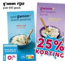 Boon`s Markt g'woon rijst aanbieding