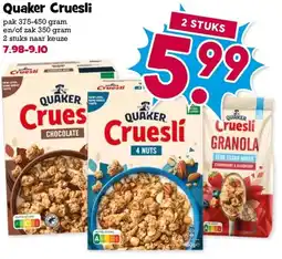 Boon`s Markt Quaker Cruesli aanbieding