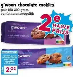 Boon`s Markt g'woon chocolate cookies aanbieding
