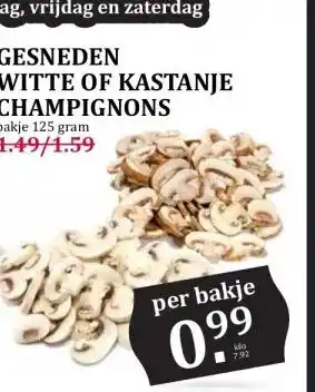 Boon`s Markt GESNEDEN WITTE OF KASTANJE CHAMPIGNONS aanbieding
