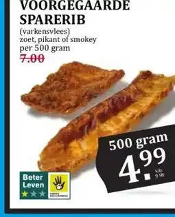 Boon`s Markt VOORGEGAARDE SPARERIB aanbieding
