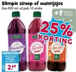 Boon`s Markt Slimpie siroop of waterijsjes aanbieding