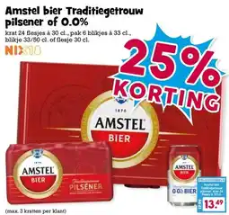 Boon`s Markt Amstel bier Traditiegetrouw pilsener of 0.0% aanbieding