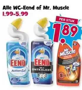 Boon`s Markt Alle WC-Eend of Mr. Muscle aanbieding