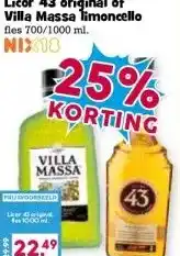 Boon`s Markt Licor 43 original of Villa Massa limoncello aanbieding