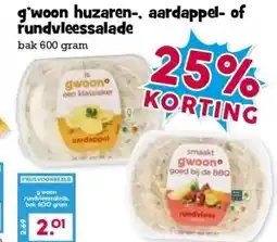 Boon`s Markt gwoon huzaren-, aardappel- of rundvleessalade aanbieding