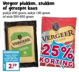 Boon`s Markt Vergeer plakken, stukken of geraspte kaas aanbieding