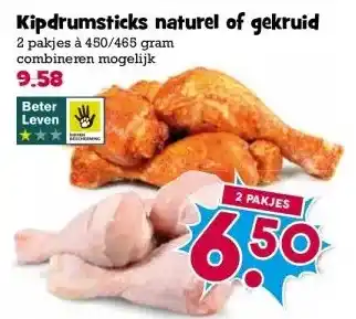 Boon`s Markt Kipdrumsticks naturel of gekruid aanbieding