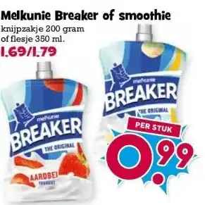 Boon`s Markt Melkunie Breaker of smoothie knijpzakje 200 gram aanbieding