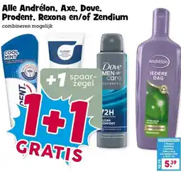 Boon`s Markt Alle Andrélon, Axe, Dove, Prodent, Rexona en/of Zendium aanbieding