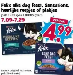 Boon`s Markt Felix elke dag feest. Sensations. heerlijke reepjes of plakjes aanbieding