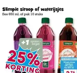 Boon`s Markt Slimpie siroop of waterijsjes aanbieding