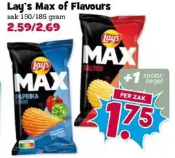 Boon`s Markt Lay's Max of Flavours zak 150/185 gram aanbieding