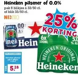 Boon`s Markt Heineken pilsener of 0.0% aanbieding