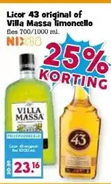 Boon`s Markt Licor 43 original of Villa Massa limoncello aanbieding