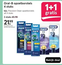 Etos Oral-B opzetborstels 4 stuks aanbieding