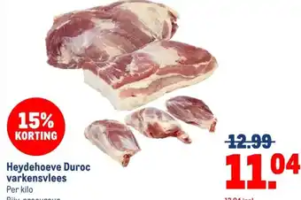 Makro Heydehoeve Duroc varkensvlees aanbieding