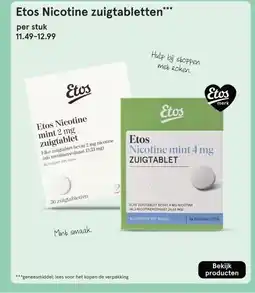 Etos Etos Nicotine zuigtabletten*** aanbieding