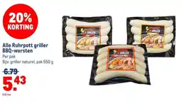 Makro Alle Ruhrpott griller BBQ-worsten aanbieding