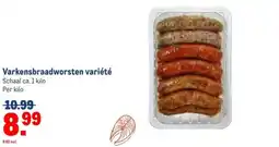 Makro Varkensbraadworsten variété aanbieding