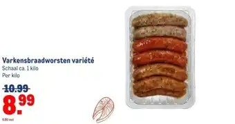 Makro Varkensbraadworsten variété aanbieding