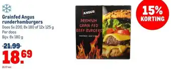 Makro Grainfed Angus runderhamburgers aanbieding