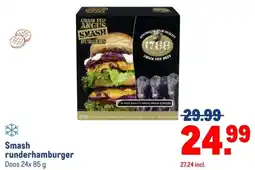 Makro Smash runderhamburger aanbieding