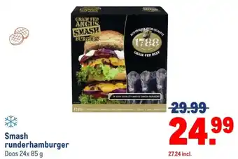 Makro Smash runderhamburger aanbieding