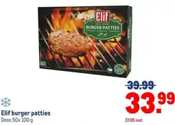 Makro Elif burger patties aanbieding