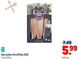 Makro Gerookte forelfilet ASC aanbieding