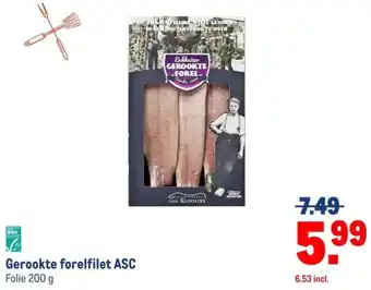 Makro Gerookte forelfilet ASC aanbieding